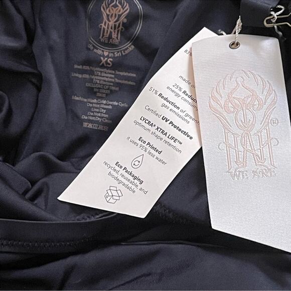 We are HAH It Suits U 1 Piece Black Convertible Swim and Dress Size XS NWT - Picture 9 of 9